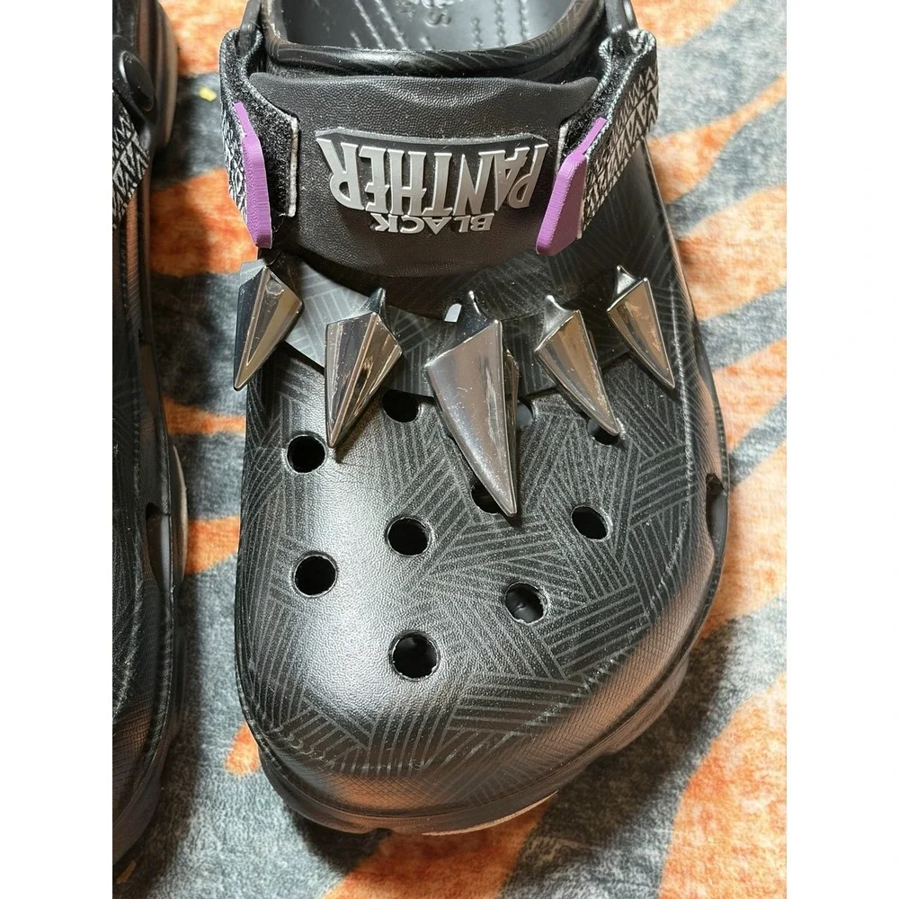 Crocs Mens Size 11 Black Panther Wakanda Forever special edition.